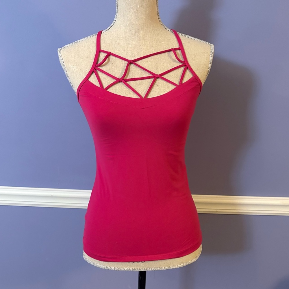 Lorna Jane Women's Pink Strappy Top